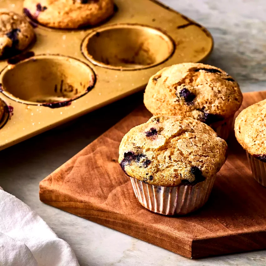 High-Protein Lemon-Blueberry Muffins