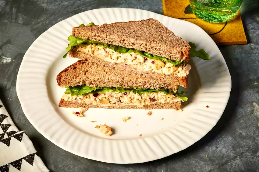 High-Protein Tuna & Chickpea Salad Sandwich