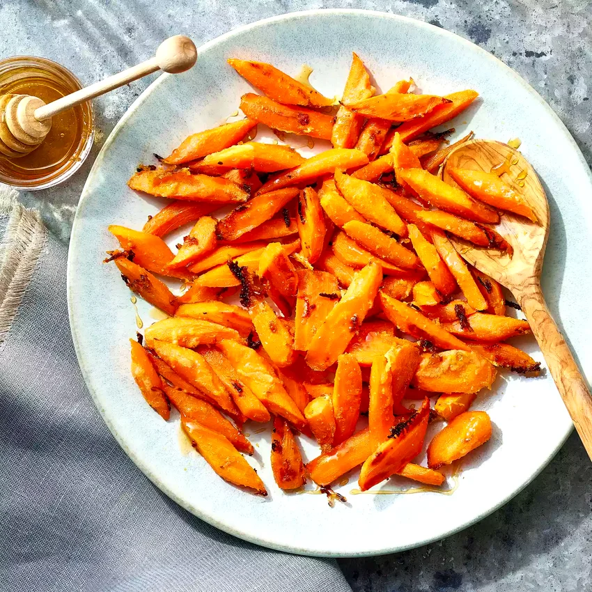 Hot Honey Parmesan Carrots