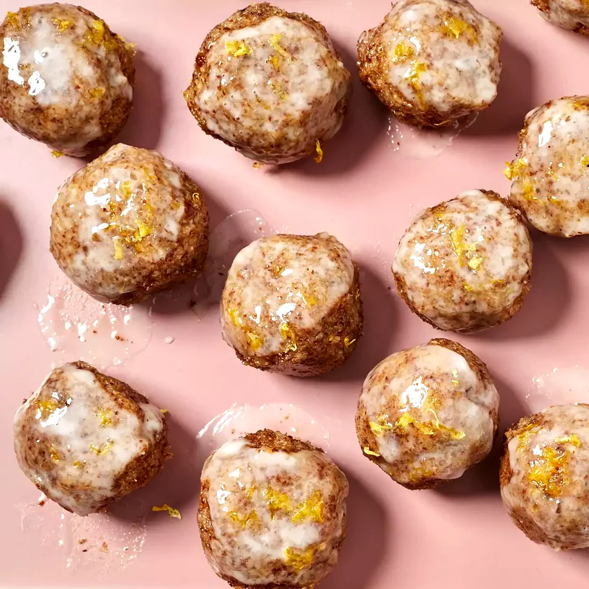 Iced Lemon Cookie Energy Balls