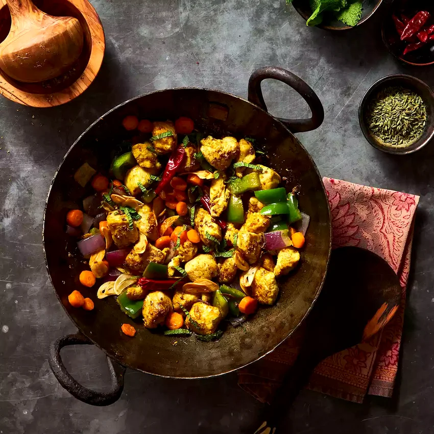 Kadhai Murghi (Wok-Seared Chicken & Vegetables )