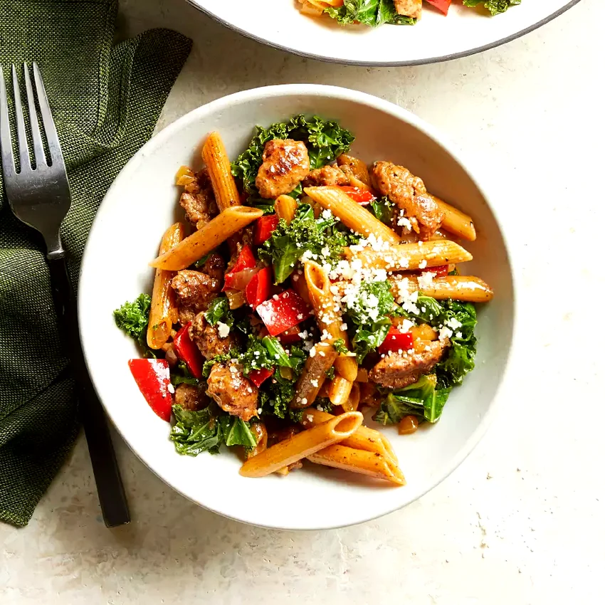 Kale, Sausage & Pepper Pasta