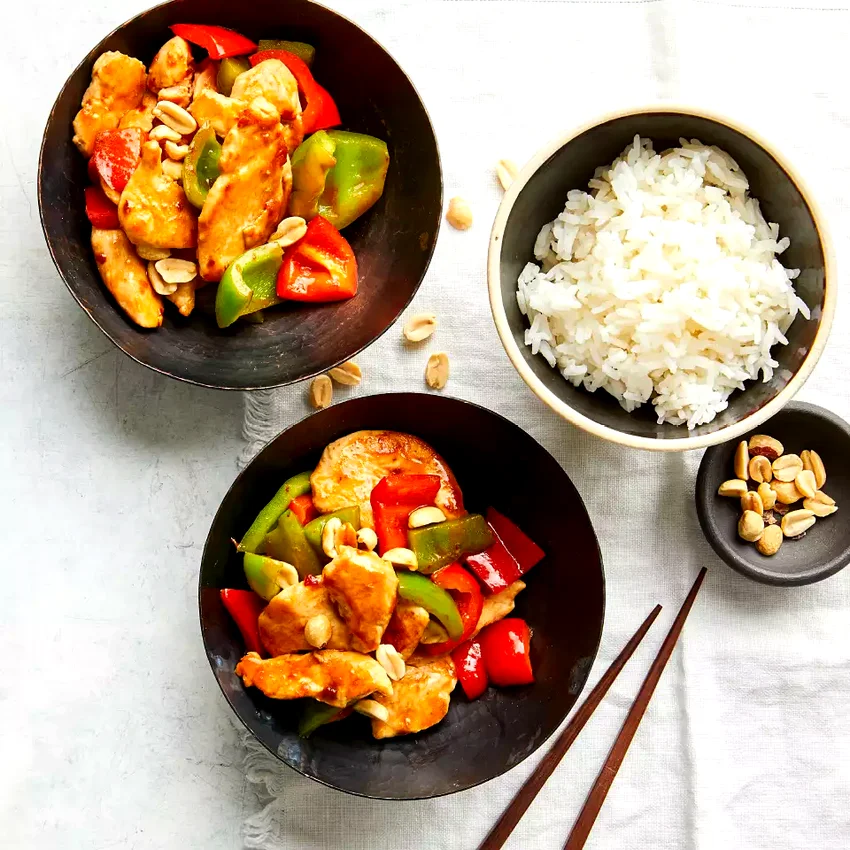Kung Pao Chicken with Bell Peppers