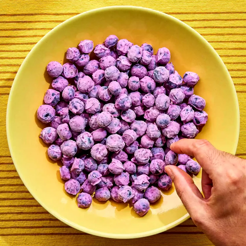 Lemon-Blueberry Frozen Yogurt Bites