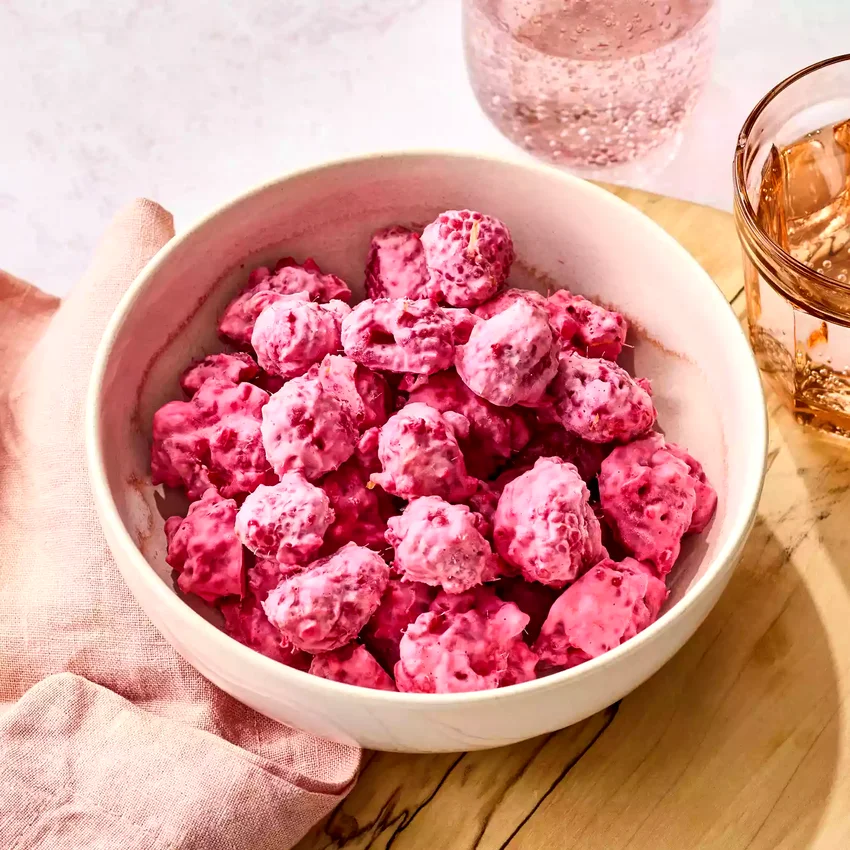 Lemon-Raspberry Frozen Yogurt Bites