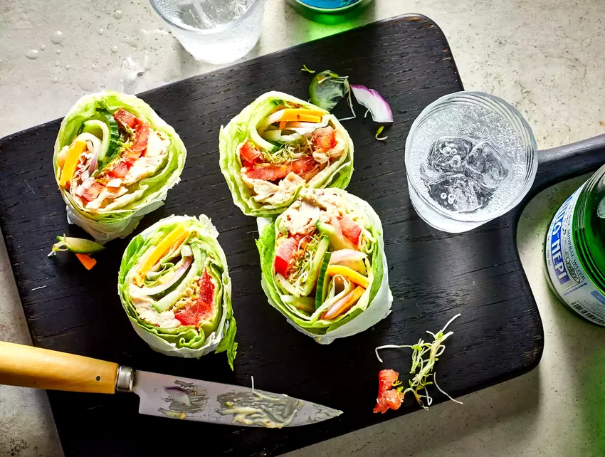 Low-Carb Chicken & Cheddar Lettuce Wraps