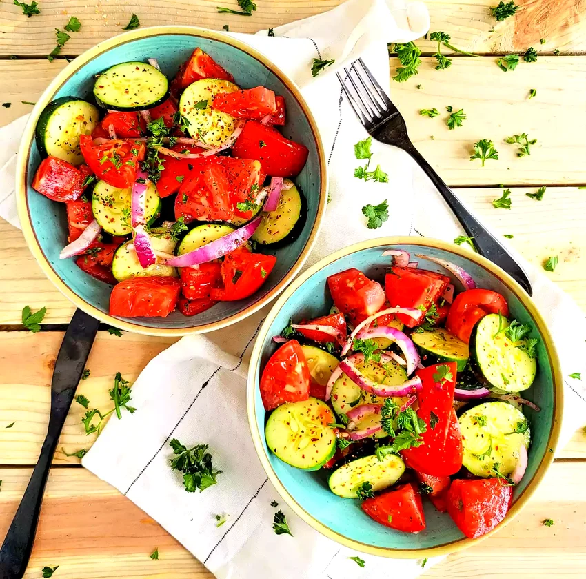 Marinated Cucumber & Tomato Salad