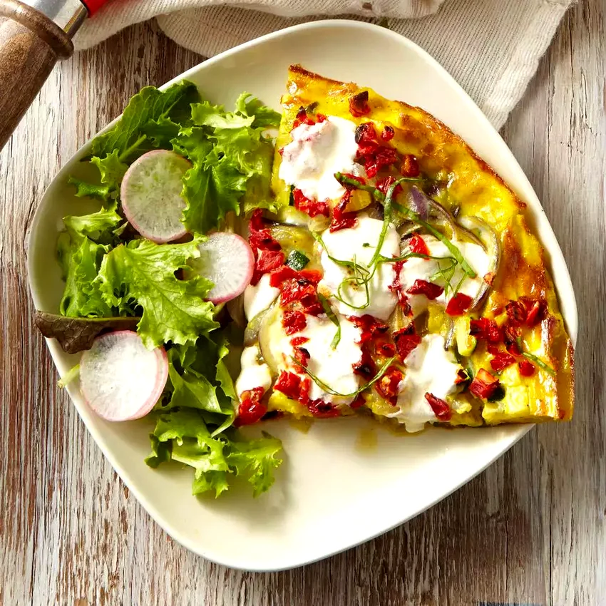 Mozzarella, Basil & Zucchini Frittata