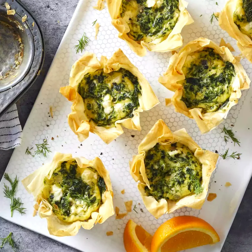Muffin-Tin Spanakopita Omelets