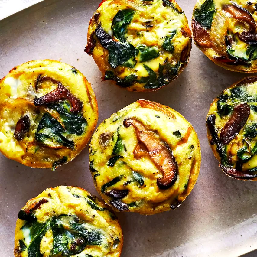 Muffin-Tin Spinach & Mushroom Mini Quiches