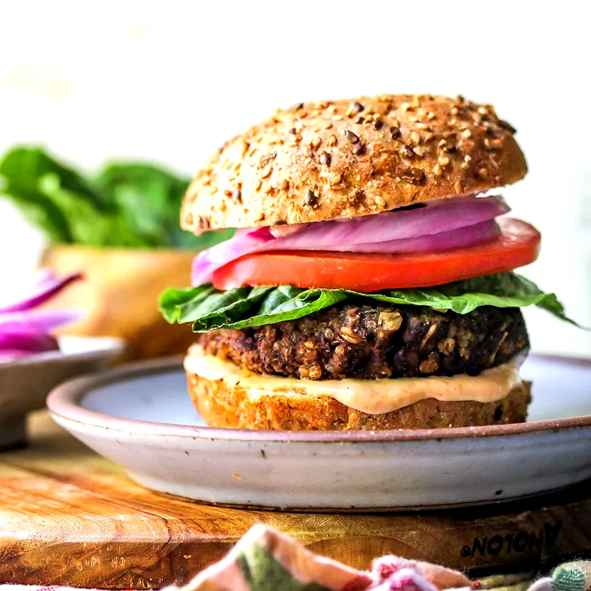 Mushroom-Quinoa Veggie Burgers with Special Sauce