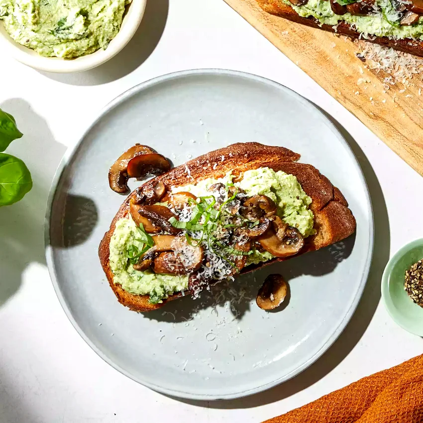 Mushroom-Ricotta Tartines
