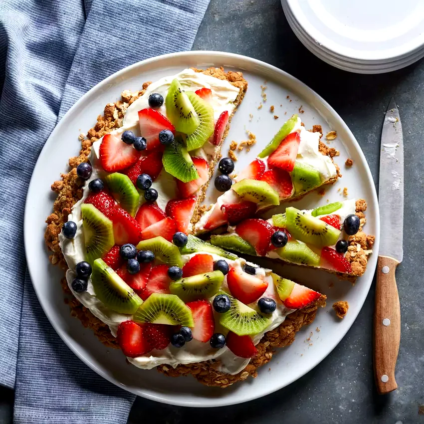 Oatmeal Cookie Fruit Pizza