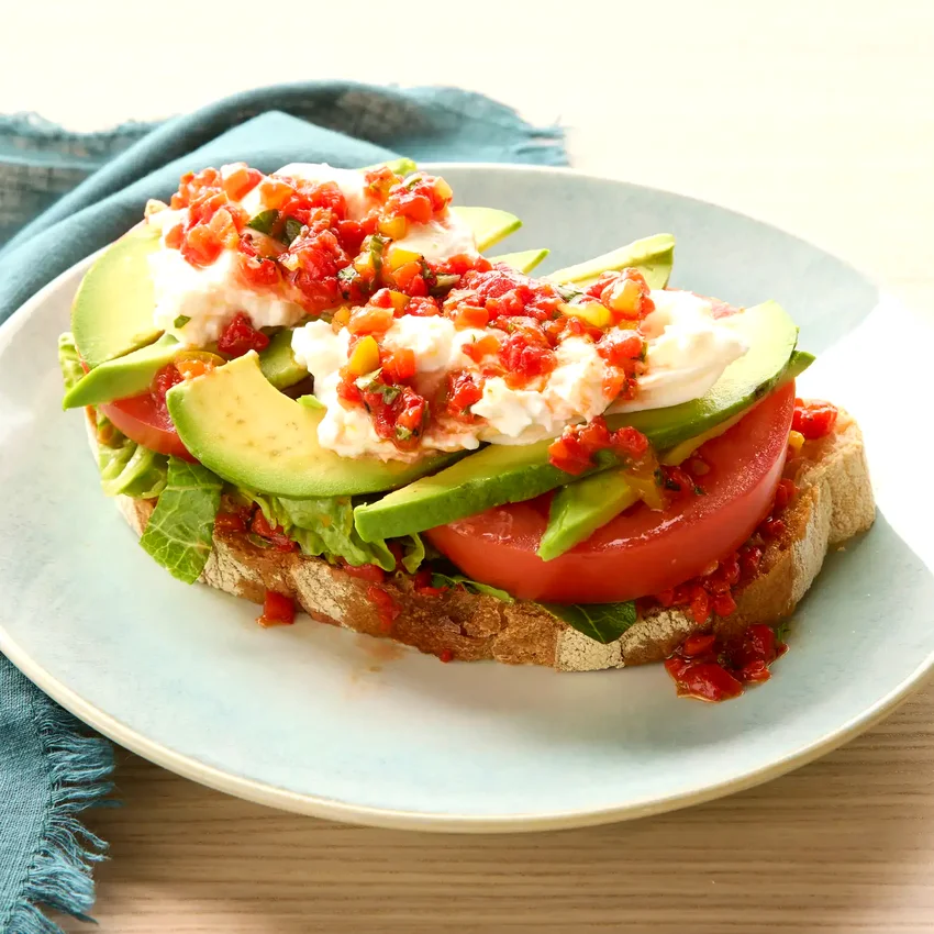 Open-Face Tomato & Burrata Sandwich