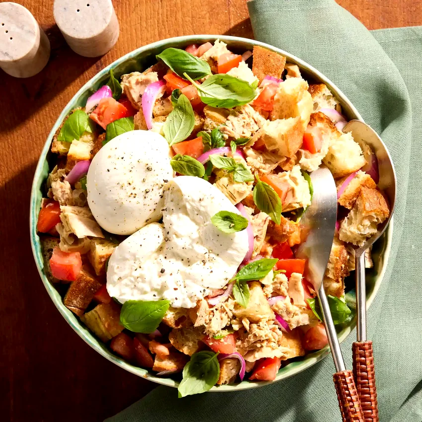 Panzanella with Burrata & Tuna