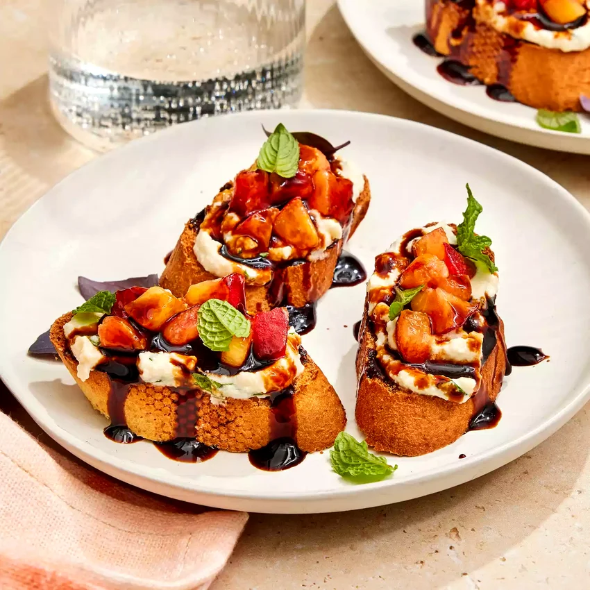 Peach Bruschetta