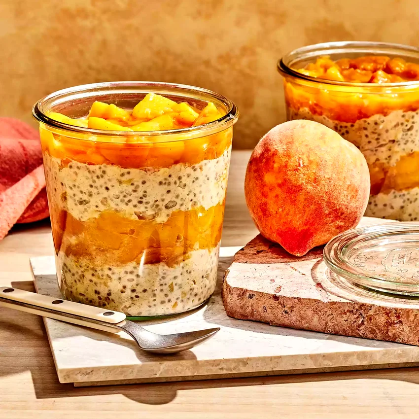 Peach Pie Overnight Oats