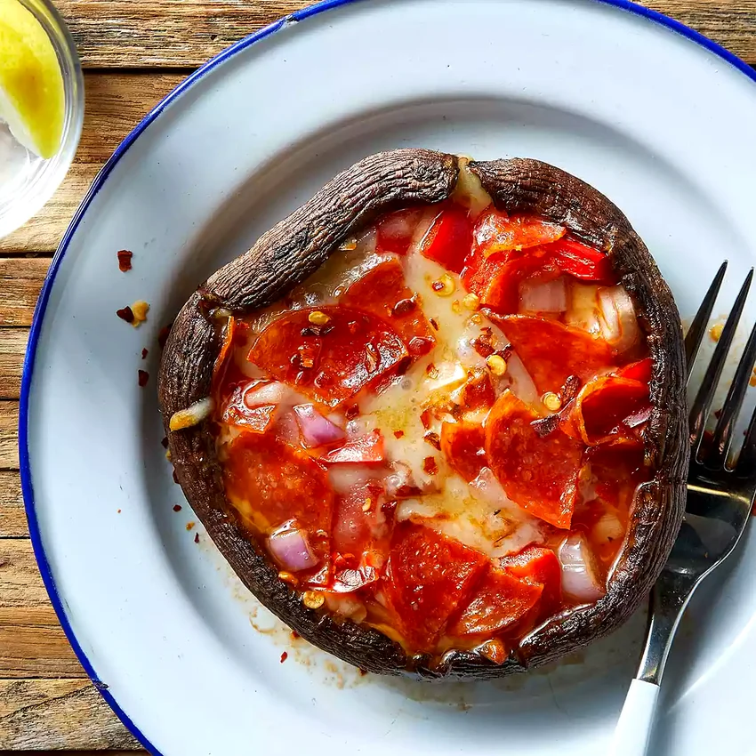 Pepperoni Pizza Portobello Mushrooms