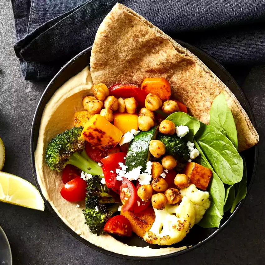 Piled-High Vegetable Pitas