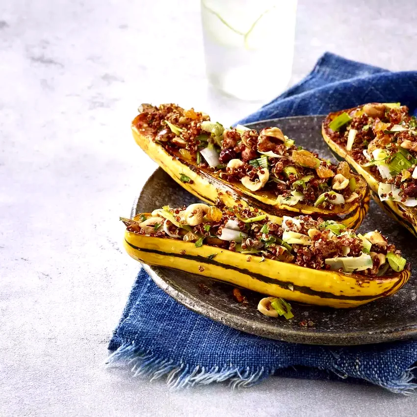 Quinoa-Stuffed Delicata Squash