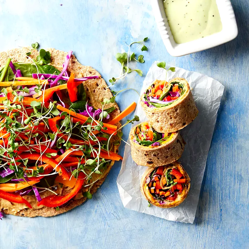 Rainbow Veggie Wraps