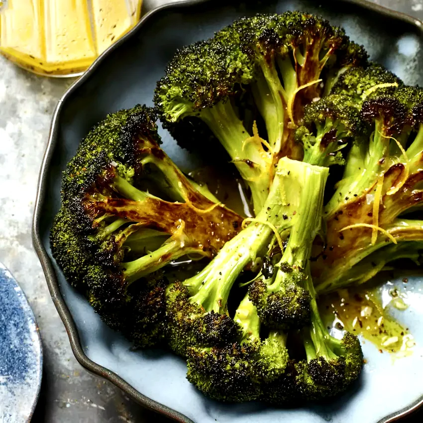 Roasted Broccoli with Lemon-Garlic Vinaigrette