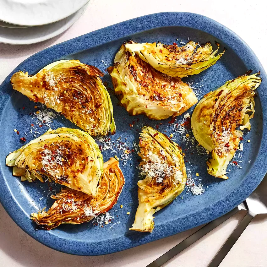 Roasted Garlic-Parmesan Cabbage