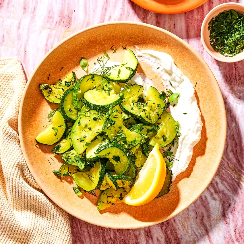 Roasted Zucchini with Herby Whipped Ricotta