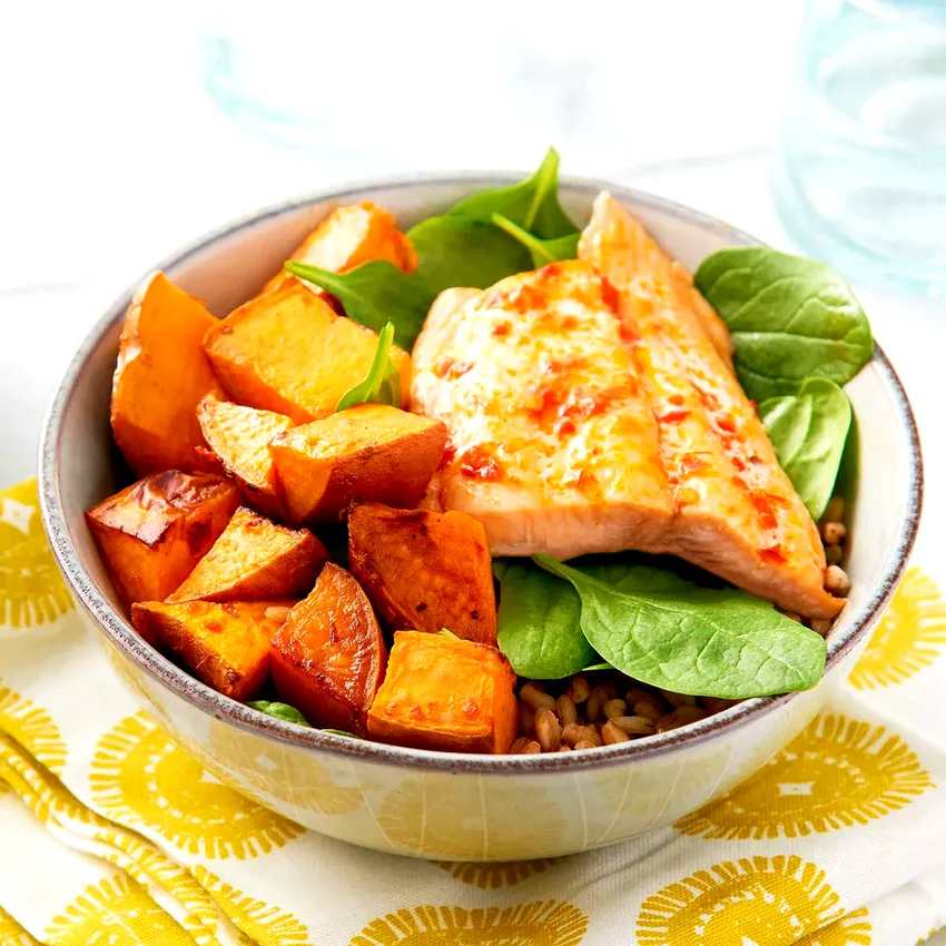 Salmon & Sweet Potato Grain Bowls