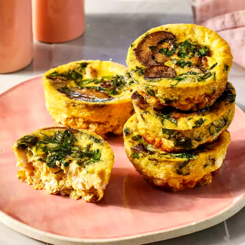 Sausage, Spinach & Mushroom Egg Bites