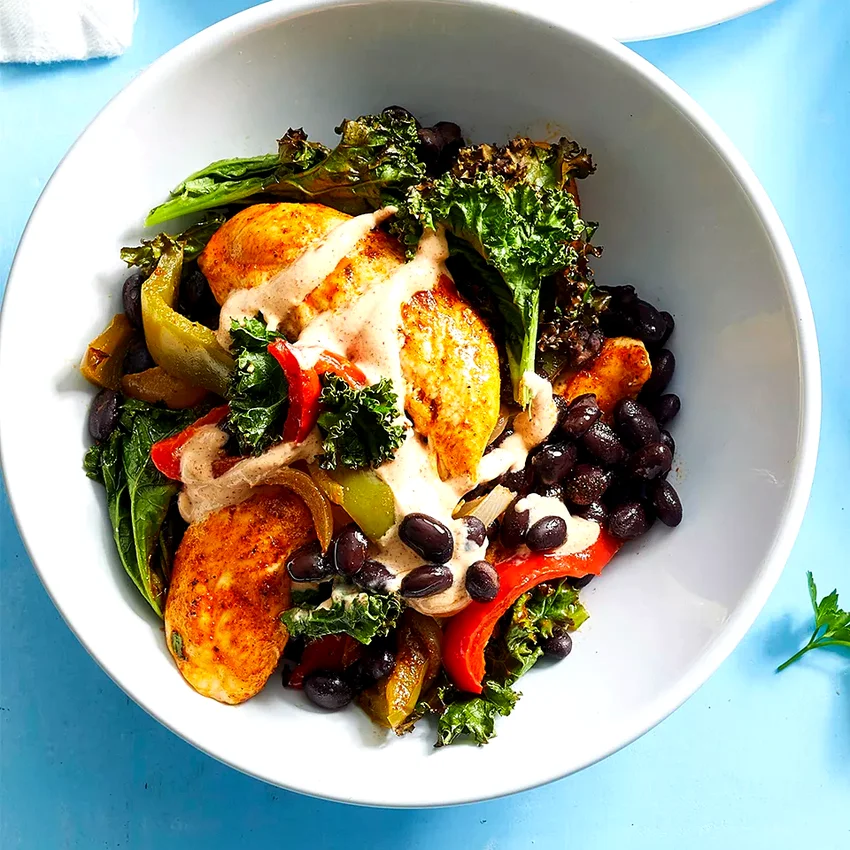 Sheet-Pan Chicken Fajita Bowls