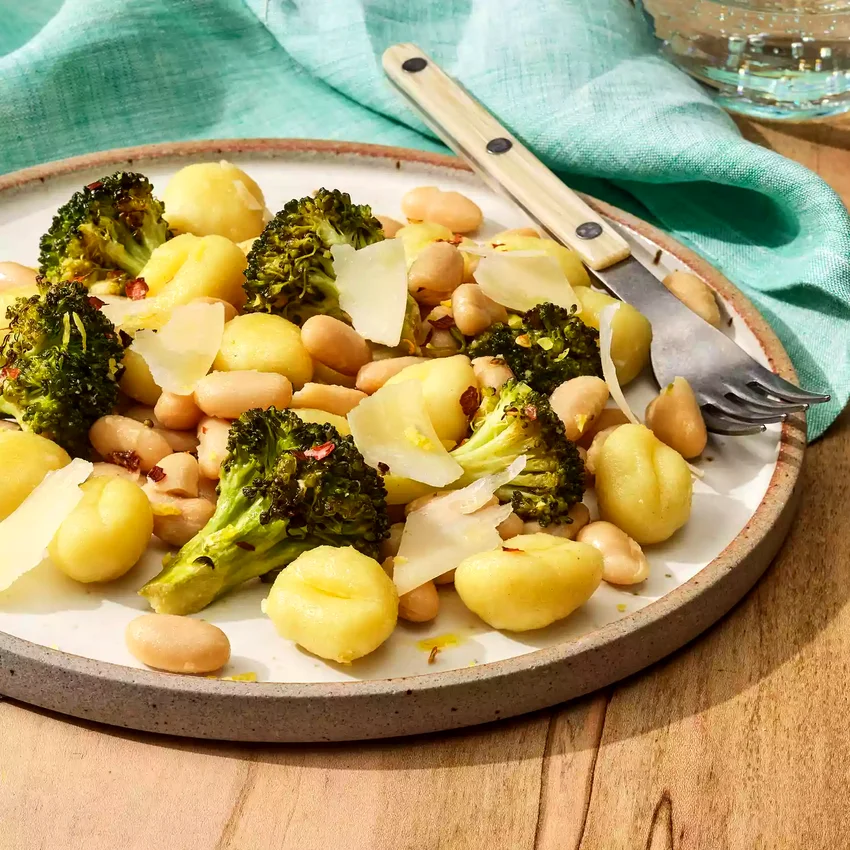 Sheet-Pan Gnocchi with Broccoli & White Beans