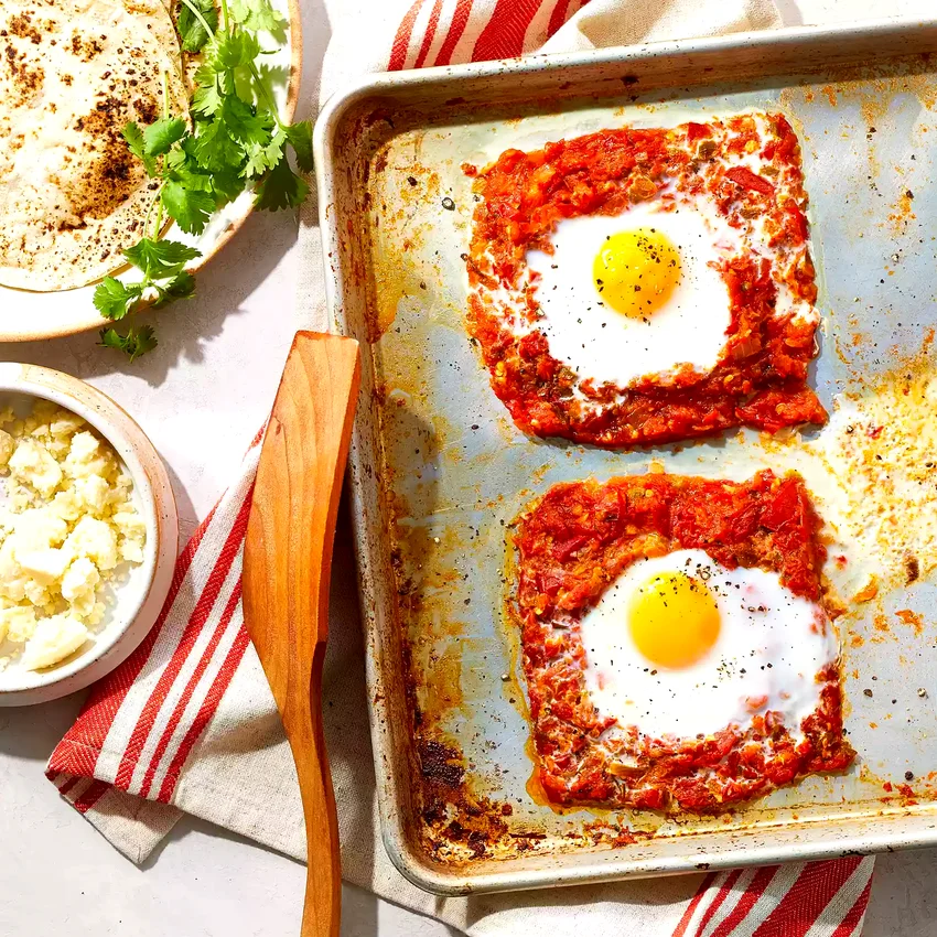 Sheet-Pan Huevos Rancheros