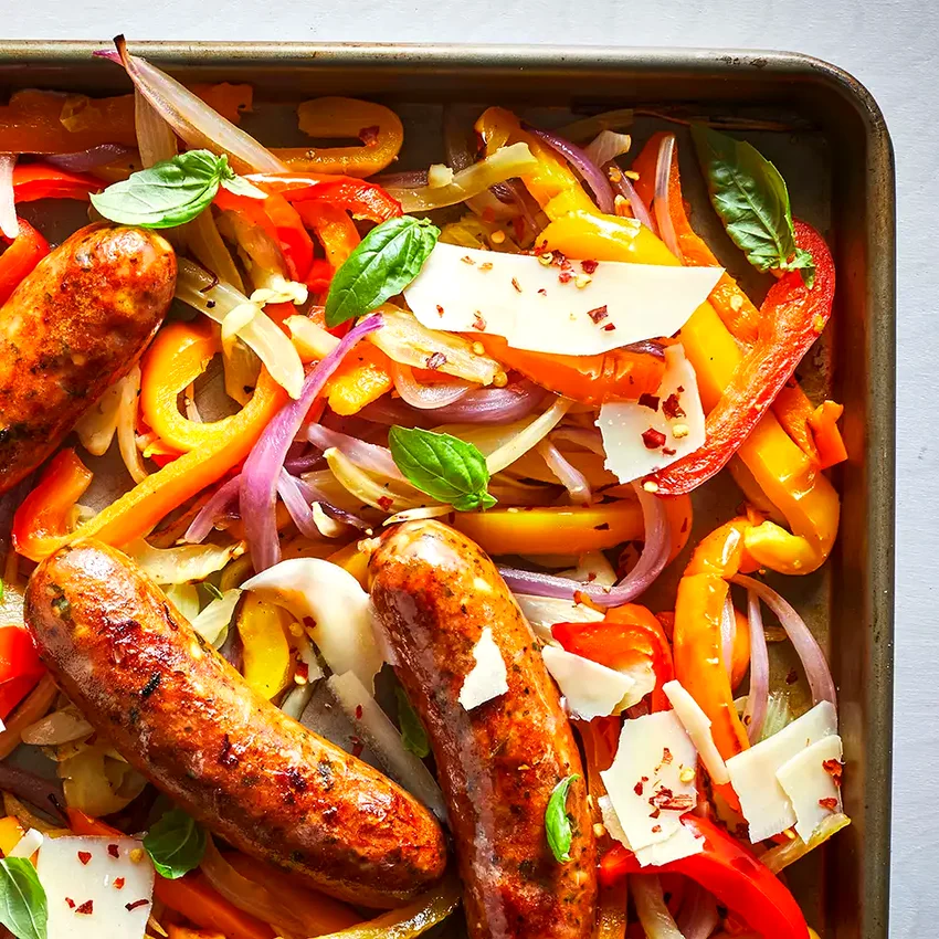 Sheet-Pan Sausage & Peppers