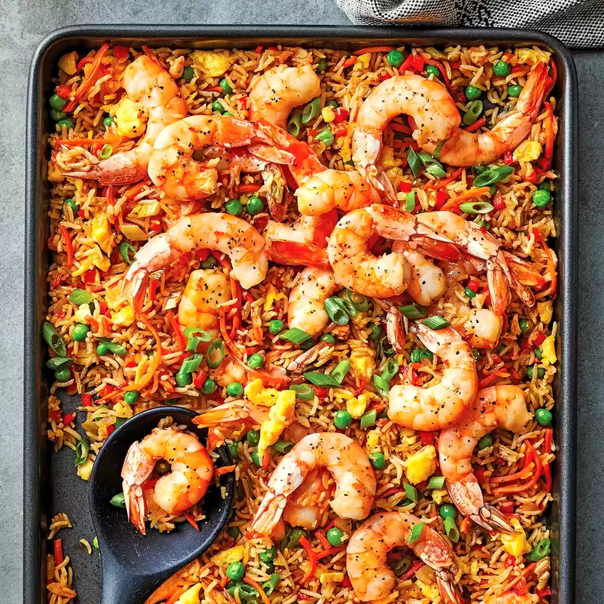Sheet-Pan Shrimp Fried Rice