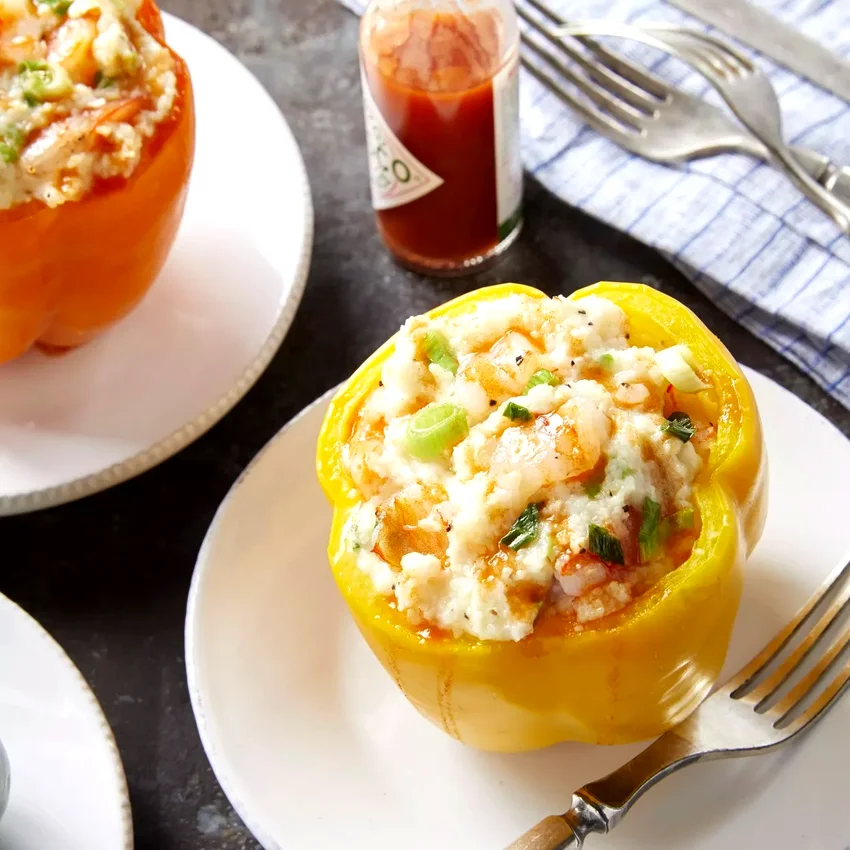 Shrimp-&-Grits-Stuffed Peppers