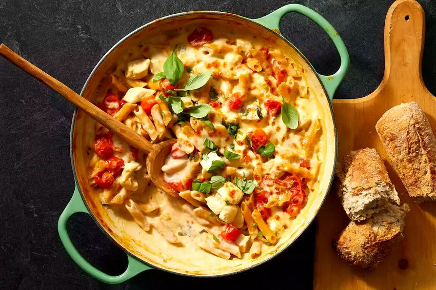 Skillet Caprese Chicken Casserole