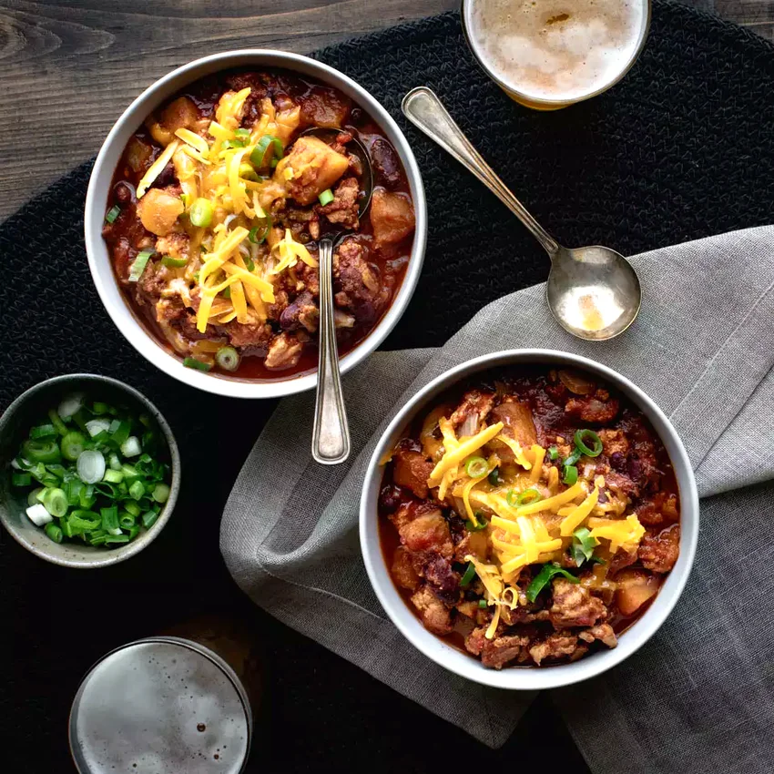 Slow-Cooker Turkey Chili with Butternut Squash