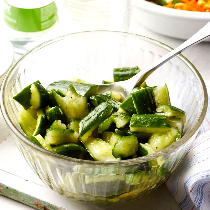 Smashed Cucumber Salad with Lemon & Cumin