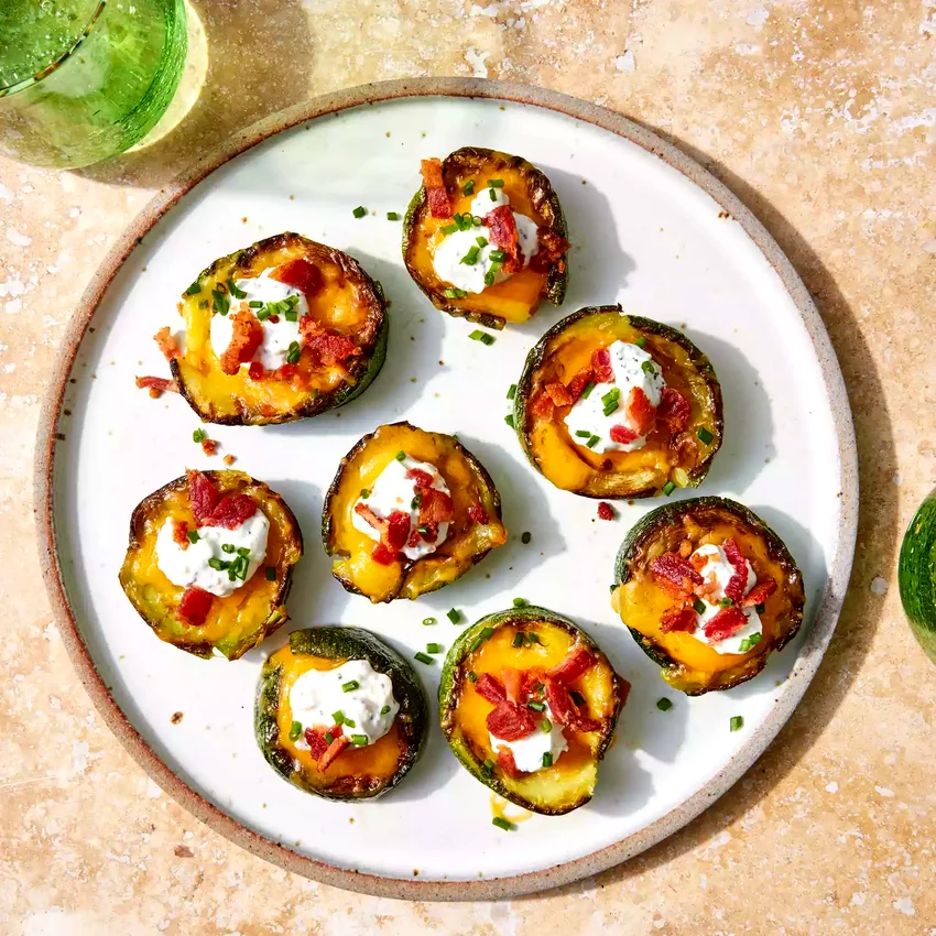 Smashed & Loaded Zucchini