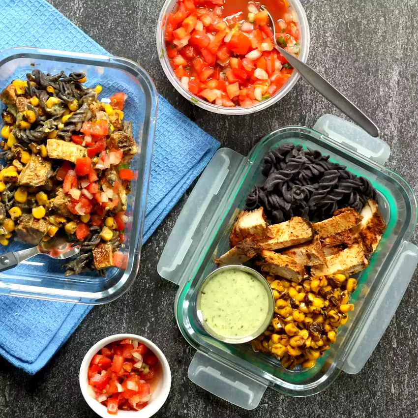 Southwest Black-Bean Pasta Salad Bowls