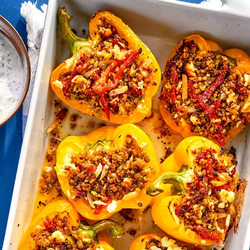 Spiced Couscous-Stuffed Peppers