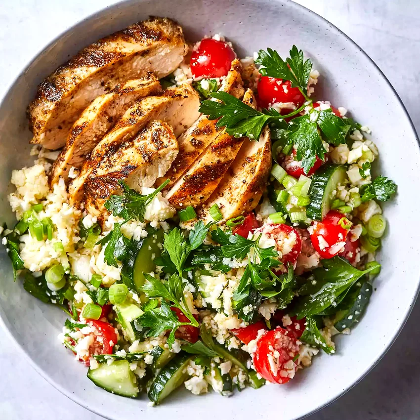 Spiced Grilled Chicken with Cauliflower 
