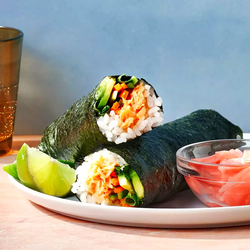 Spicy Salmon Sushi Roll-Ups