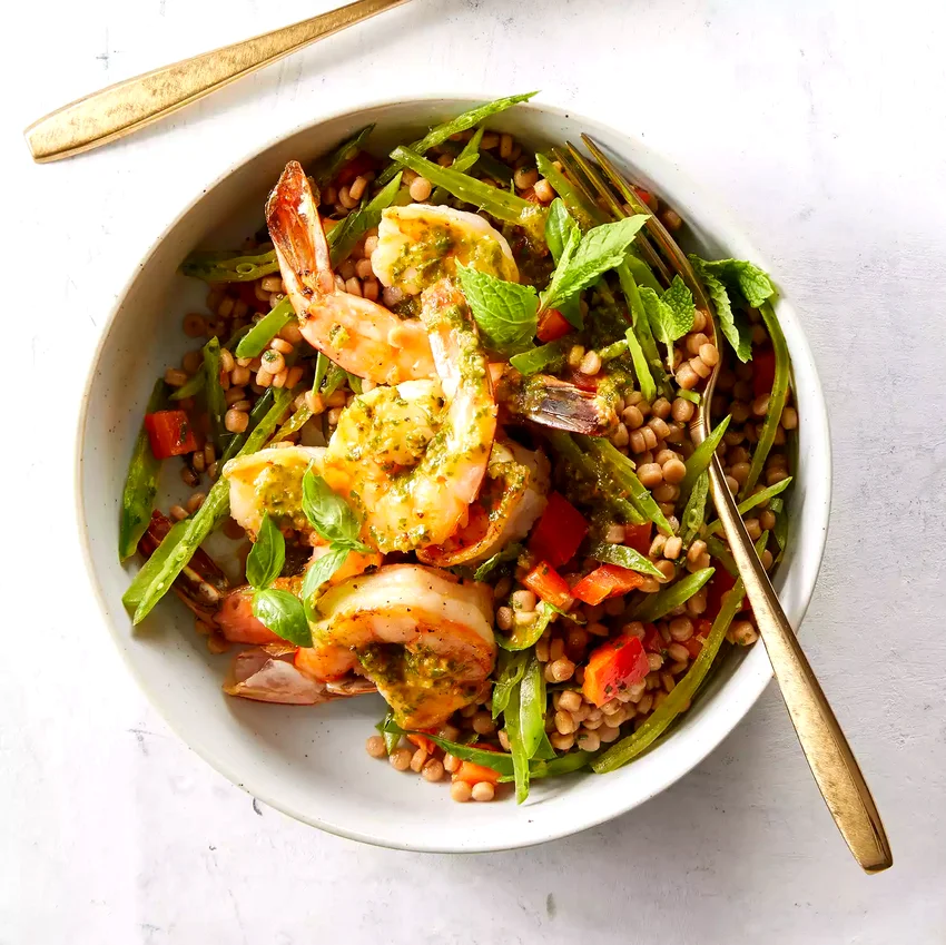 Spicy Shrimp, Vegetable & Couscous Bowls
