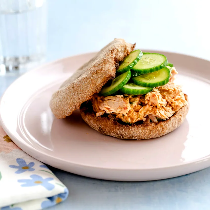 Spicy Tuna Salad English Muffin Sandwich