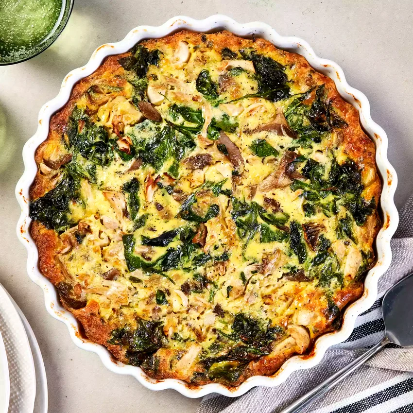 Spinach & Mushroom Quiche