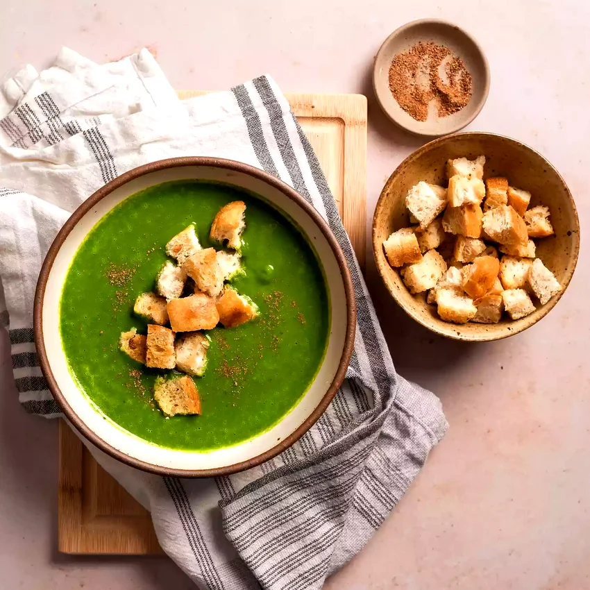 Spinach Soup with Rosemary & Garlic