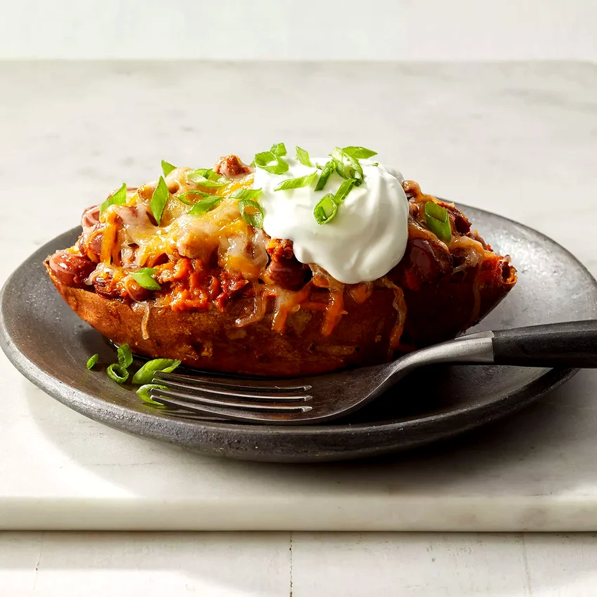 Stuffed Sweet Potatoes with Chili