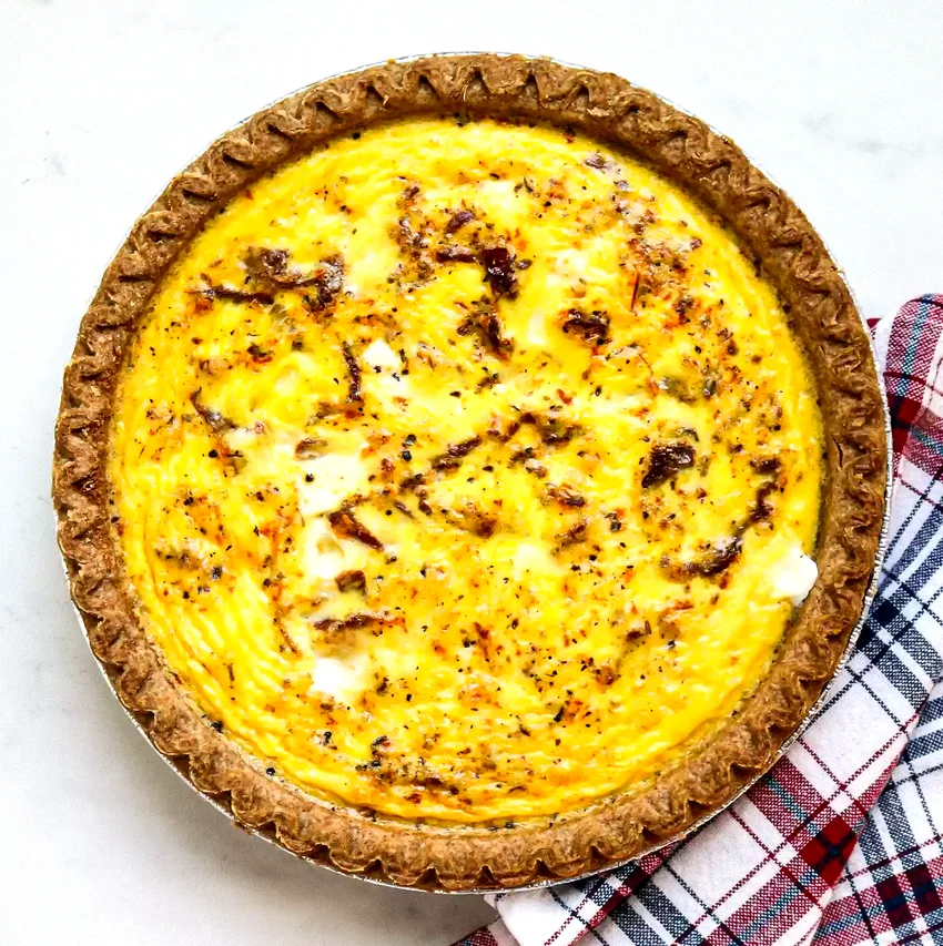 Sun-Dried Tomato & Fresh Mozzarella Quiche